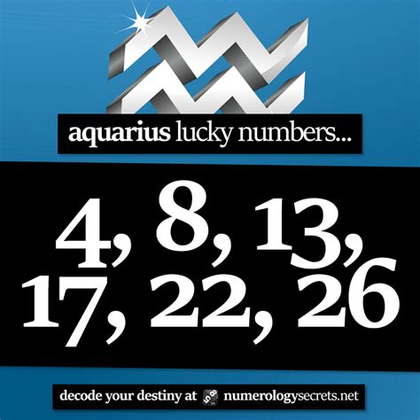 5 lucky numbers for aquarius|The Luckiest Numbers for Aquarius and More..